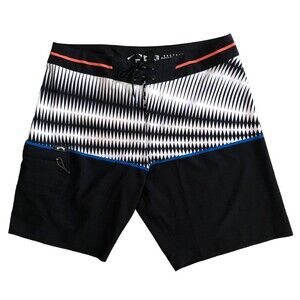 Billabong Recycler Fifty50 Airlite Boardshorts Mens Sz 32 Geometric Black White